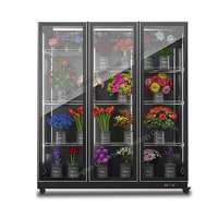 Réfrigérateur commercial pour fleuriste de 1280L, refroidissement par air, porte vitrée pleine vue, contrôle numérique de la température, utilisation hôtelière