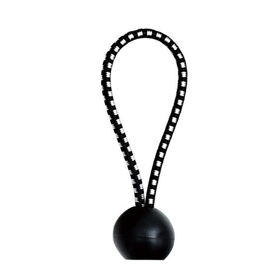 Boule de corde élastique 21cm (noir et blanc)