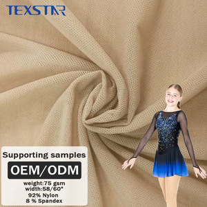 Tissu en maille <span class=keywords><strong>tulle</strong></span> élastique extensible en nylon ripstop et spandex, couleur chair, pour vêtements et doublures de corsets – Vente en gros - Product Image 1