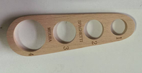 Jeu de jauges de mesure de spaghetti en bois de hêtre à 4 trous personnalisées Gadget de cuisine avec manche en bois pour usage domestique pour l'industrie du thé et de l'alimentation