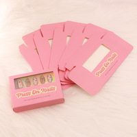 Boîte de présentation cosmétique en carton blanc, emballage pour ongles portables avec fenêtre, double compartiment pour shampoing, rangement pliable pour crème à ongles