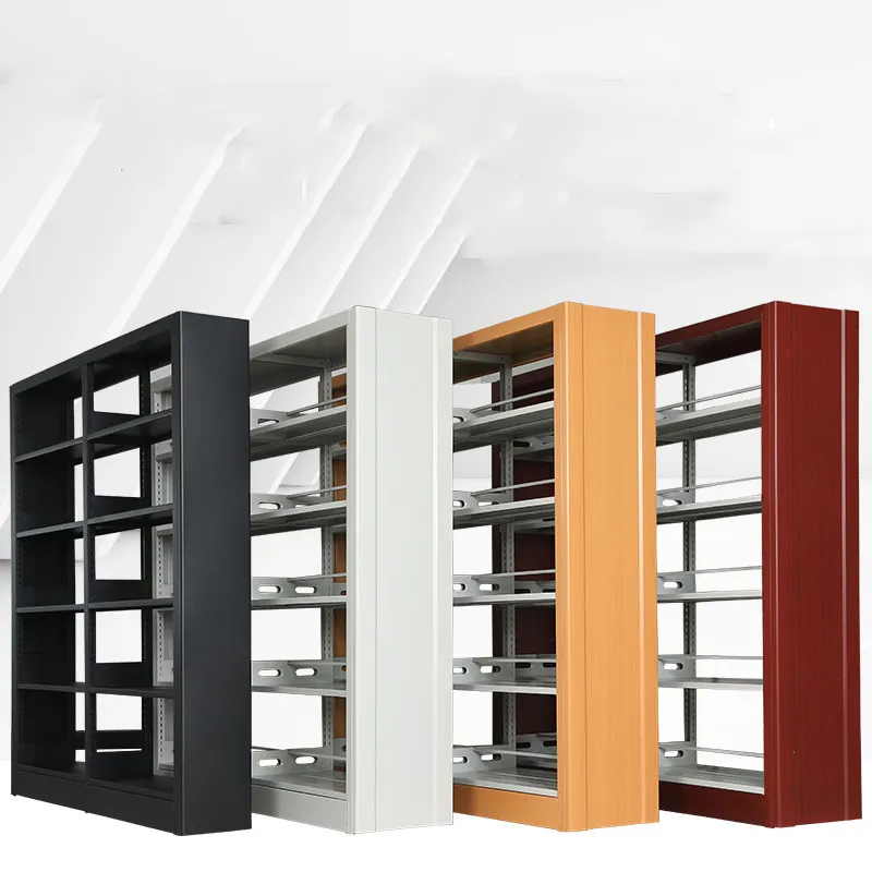 Mobili per biblioteche in acciaio libreria ad alta capacità di carico scaffale per libri scuola classic Bookrack scaffale in metallo per ufficio in vendita calda