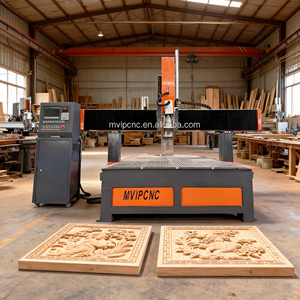 Machine de découpe CNC à tête inclinée <span class=keywords><strong>4</strong></span> axes pour le bois, avec contrôleur DSP, moteur unique, haute rigidité, pour la création d'œuvres murales - Product Image 3