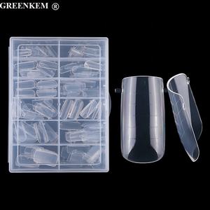 150 pièces cristal clair sans papier séchage rapide à la lumière moule à ongles conception élargie étendue tailles graduées forme carrée formes d'ongles - Product Image 5