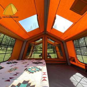Luxury 9 + 9.5 SQM Outdoor Camping Inflatable <b>Tent</b> Cotton/Oxford Cloth Waterproof, Large Spaces Windproof and Easy to Setup - Product Image 2