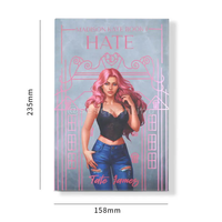 Couvertures rigides personnalisées pour imprimerie avec bords pulvérisés et UV sélectif sur la couverture, le passe-partout et les feuillets illustrés