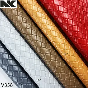 V358新型条状编织PVC人造革，用于箱包、手袋、皮带、鞋材