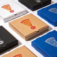 Boîtes à pizza rigides écologiques personnalisées en carton, auto-érectables, impression quadricolore, emballage alimentaire de qualité alimentaire, pour la livraison en restaurant