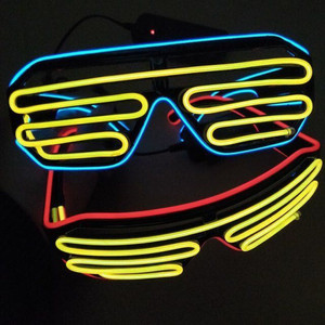 Customized Party Favors Shutter Wire Neon Rave Glasses <b>Wireless</b> <b>Light</b> up LED Party Glasses Flashing Sunglasses - Product Image 3
