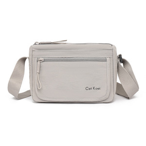Sac à bandoulière unisexe en nylon résistant à l'eau avec fermeture éclair pour femme, grande capacité, vente en gros - Product Image 4