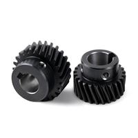 OEM CNC Machining Steel Helical Pinion Gear dengan Keyway M1 M1.5 M2 M2.5 M3