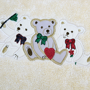 Precios de fábrica bordado 100% algodón suave seco rápido oso abeja rosa/día de la madre/regalo de cumpleaños pensando - Product Image 4