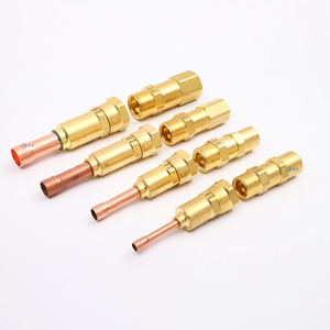 Tùy chỉnh hoạt động an toàn đơn giản đồng thau 1/4 để 3/8 HVAC lạnh nhanh Coupler - Product Image 5