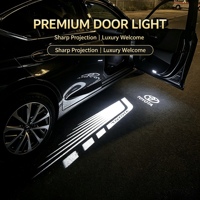 Pour Alphard, Avalon, Crown : Tapis de bienvenue lumineux à ailes d'ange pour portière, fabriqué en Chine, compatible OLIVER