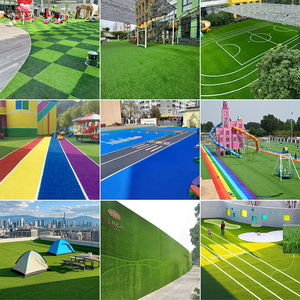 Đa Chức Năng Nhân Tạo <span class=keywords><strong>Turf</strong></span> Tổng Hợp Cỏ Thảm Tập Thể Dục Mat Với Biểu Tượng Tùy Chỉnh In Ấn Màu Xanh Lá Cây Màu 3M X 10M 35Mm Đống 40Mm - Product Image 3