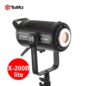 TOLIFO X-200B LITE 215W profesional lampu Video terus menerus dua warna kontrol aplikasi fotografi Studio LED COB untuk streaming langsung Film