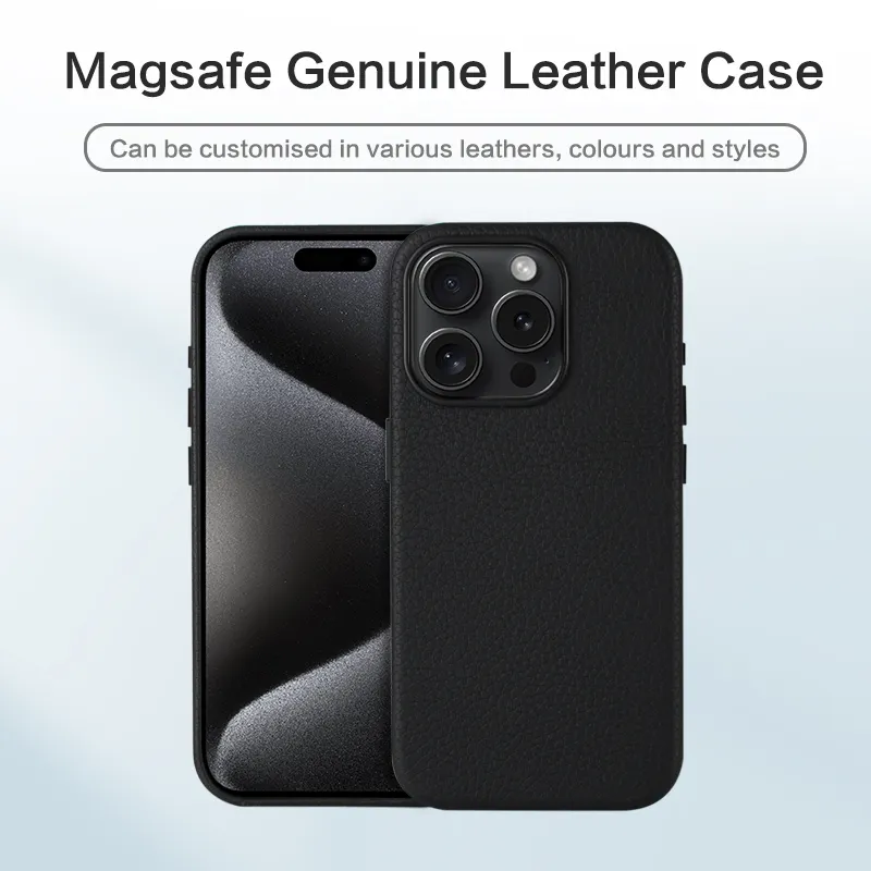 Individuelle Marken garantierte Qualität im Stil echtes Leder wasserdicht iPhone 13 14 15 schwarz 13Pro Handy-Hüllen für iPhone
