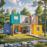 Contenedor de acero prefabricado personalizado casa contenedor de envío prefabricado casa contenedor portátil casa móvil