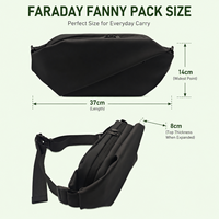 Riñonera Impermeable Faraday con Bloqueo de Señal RFID, Antirrobo y de Seguridad