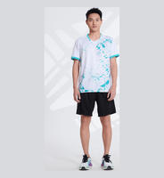 Jersey Bulu Tangkis Anak Custom Warna Ungu Muda Cetak Sublimasi Cepat Kering Bernapas Seragam Tim Tenis Meja Anak Laki-laki Perempuan