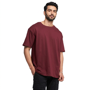 T-shirt unisexe personnalisé 2025 en gros, 100 % coton, imprimé, OEM, blanc uni, style décontracté long, coupe ample pour homme - Product Image 1