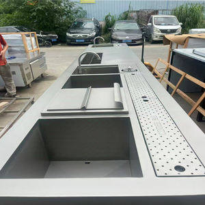 Unidad de Barra de Café Comercial, Duradera, Estilo Americano, de Acero Inoxidable, para Restaurantes y Servicios de Catering, con Contenedor de Basura Integrado - Product Image 4