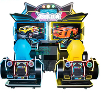 Machine d'arcade de course Speed Racer 2 joueurs, simulateur de conduite à double écran à monnayeur pour lieux de divertissement commerciaux intérieurs