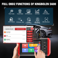 Kingbolen S600 12V Escáner de Diagnóstico Profesional para Automóviles Android, Lector de Códigos OBD2/EOBD, Codificación VIN ECU, Actualizaciones Gratuitas de por Vida