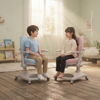 Chaise d'étude ergonomique pour enfants avec support dorsal, chaise d'apprentissage pour enfants réglable en hauteur