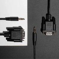 Kabel Serial OEM/ODM Tembaga Murni DB9 Male DC 3.5mm Konverter FTDI232 RS232 Berlapis PVC Bersertifikasi CE FCC ROHS untuk Komputer