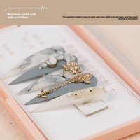 Lot de 10 boîtes d'emballage de luxe en acrylique personnalisables avec logo, réutilisables pour ongles à presser, idéales pour marque privée