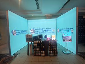 Portátil 3x3m en forma de U Modular LED retroiluminado SEG Graphic Trade Show Booth Sublimación de tinte para eventos Promociones Caja de luz - Product Image 2