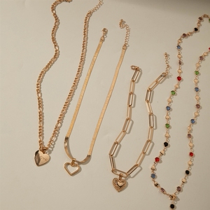 Collana <span class=keywords><strong>con</strong></span> Ciondolo a Forma di Cuore <span class=keywords><strong>con</strong></span> Nappine <span class=keywords><strong>e</strong></span> Diamanti, Stile Europeo <span class=keywords><strong>e</strong></span> Americano, Design di Nicchia di Alta Gamma, Multi-L - Product Image 3