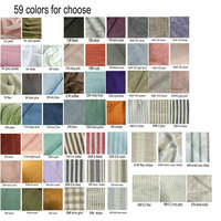 Parure de lit en lin français naturel 100 % lin européen certifié, couleur unie, tissée en gros