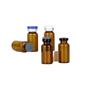 Chất lượng cao 20ml phẳng tiêm lọ thủy tinh testosterona Vitamin D Giao hàng nhanh miễn phí cao su Stopper 5ml 10ml 15ml tùy chọn - Product Image 1