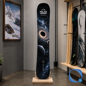 Snowboard asymétrique bidirectionnel pour riders avancés, motif floral plat post-apocalyptique, flexibilité bidirectionnelle, noyau en peuplier, tout usage - Product Image 4
