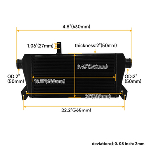 <span class=keywords><strong>Intercooler</strong></span> frontal amélioré pour VW Passat Audi <span class=keywords><strong>A4</strong></span> B5 <span class=keywords><strong>B6</strong></span> 1.8T 96-01 BK - Product Image 2