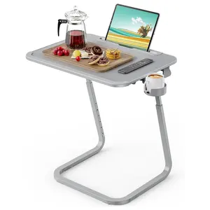 Pratique pour les paresseux Plateau TV Table Bureau Ordinateur Portable Hauteur Réglable Plateau TV pour Canapé et Chevet Petite Table