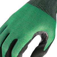 Gants de travail MaxiPact en gros, 18G, en nitrile sablé, avec paume antidérapante en HPPE, niveau C anti-coupure, avec patch NBR, pour hommes
