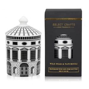 Support de bougie décoratif rétro Château de Neuschwanstein, assiette créative à lignes géométriques blanches et noires, décoration d'intérieur pour Noël - Product Image 2