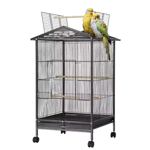 Jaula de loro de hierro mediano de alta resistencia, casa clásica para pájaros, patrón de animales sólidos, refugio de pájaros duradero para <span class=keywords><strong>malla</strong></span> metálica de plástico - Product Image 4