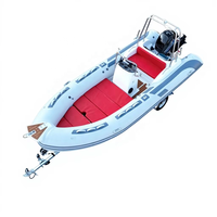 Expédition immédiate - Bateau pneumatique de luxe de 17 pieds - Bateau de sauvetage avec système de direction à console centrale