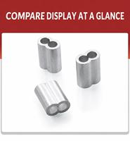 Manchon en aluminium à double trou en forme de 8 TEBAK, collier de serrage pour câble en aluminium M0.8-M12