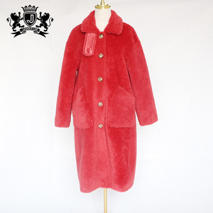 Anna estilo moda invierno oveja esquila abrigo <span class=keywords><strong>de</strong></span> piel <span class=keywords><strong>Mujer</strong></span> chaqueta <span class=keywords><strong>de</strong></span> <span class=keywords><strong>lana</strong></span> - Product Image 2