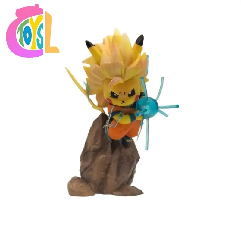 Pikachued cos Sun dragoning a ball Saiya tiga Goku Super dua bentuk versi Q adegan mainan aksi Anime action Figure