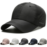 Topi Baseball Cepat Kering dengan Logo Custom, Sisi Berjaring, Bernapas, Tanpa Struktur, Bagian Atas Lembut, Topi Olahraga untuk Lari di Luar Ruangan, Topi Anti Matahari untuk Pria dan Wanita
