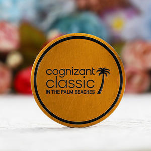 Nueva Moneda de Desafío de Golf con Logotipo de Palmera 3D en Aleación de Zinc, Monedas de Metal Personalizadas con Esmalte Chapado en Bronce Antiguo de Doble Cara para Recuerdo - Product Image 2