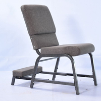 Sillas de Iglesia Enlazables con Porta Libros, Estructura Metálica, Acolchadas y Tapizadas, para Auditorio, Teatro, Púlpito, Venta al Por Mayor