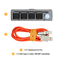 Carte de développement LILYGO T-Keyboard S3 Pro double MCU (ESP32-S3 + STM32) avec 4 boutons LCD TFT de 0,85 pouces, connectivité sans fil