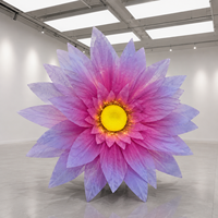 Paarse blauwe Dahlia zonnebloemkop gigantische papieren kunstbloem bruiloft evenement decoratie commerciële bloemendisplay levering